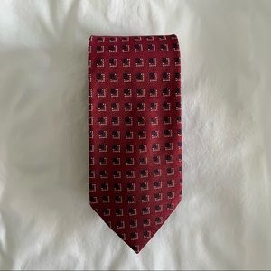 Red Geometric patterned Nautica Tie